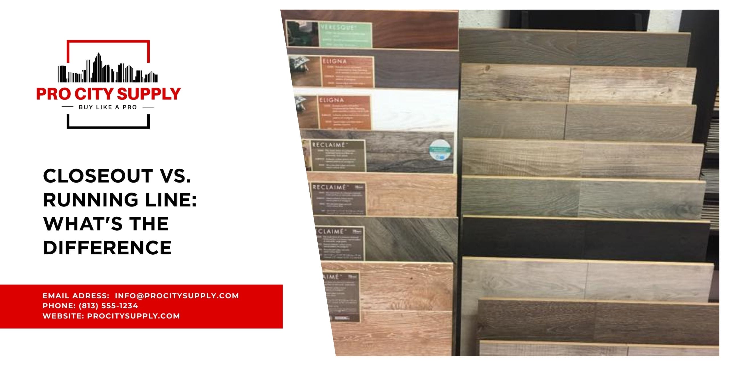 closeout flooring vs running line